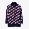 Abrigo de punto con diseño en zigzag Abrigo de punto con diseño en zigzag