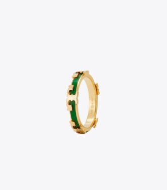 Anillo apilable esmaltado Serif-T