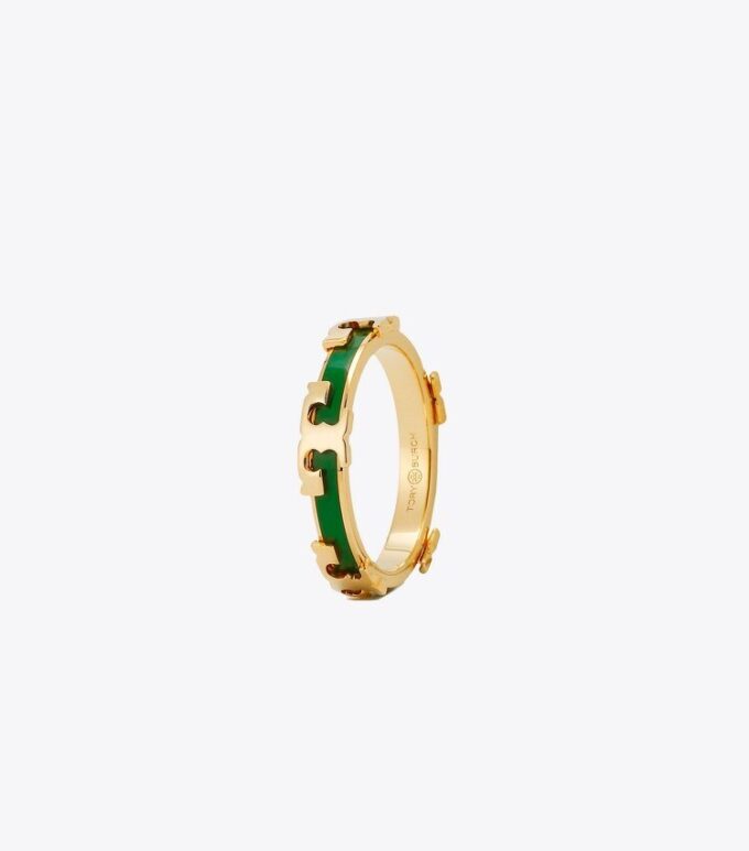 Anillo apilable esmaltado Serif-T