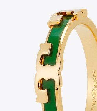 Anillo apilable esmaltado Serif-T
