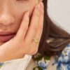 Anillo apilable esmaltado Serif-T
