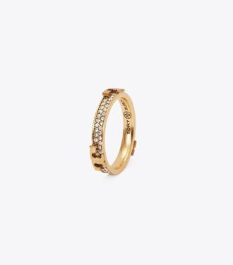 Anillo Serif-T Pavé