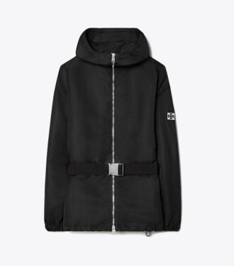 Anorak largo con cinturón