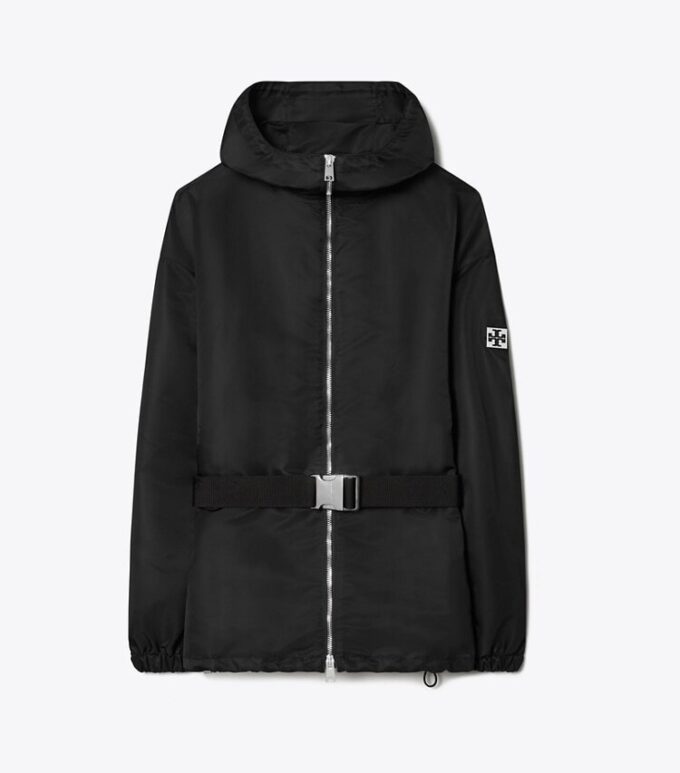 Anorak largo con cinturón
