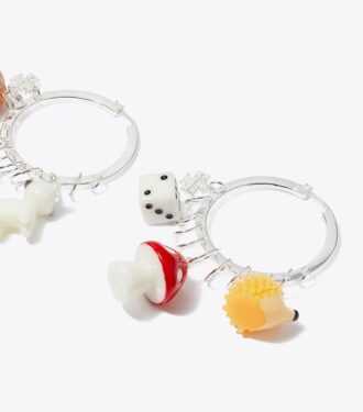 Aretes de aro con charms Curiosity