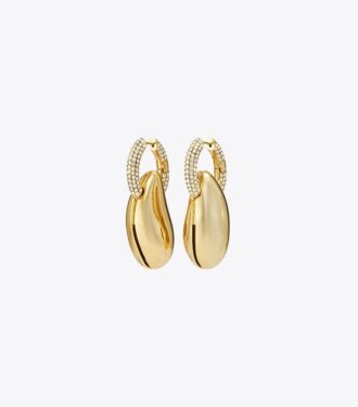 Aretes de aro con pavé perforado