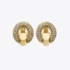 Aretes de aro con pavé perforado Aretes de aro con pavé perforado