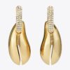 Aretes de aro con pavé perforado Aretes de aro con pavé perforado