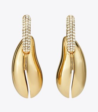 Aretes de aro con pavé perforado
