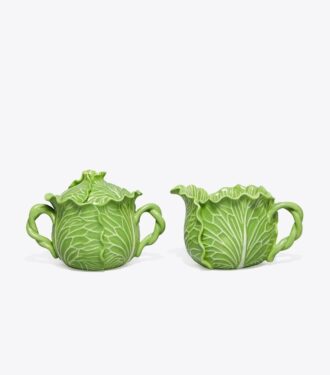 Azucarero y lechera con tapa Lettuce Ware