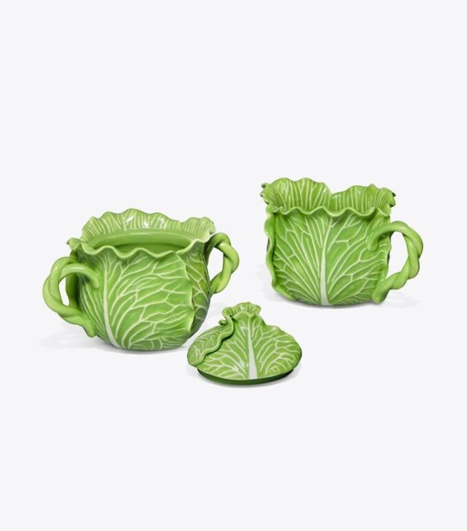 Azucarero y lechera con tapa Lettuce Ware Azucarero y lechera con tapa Lettuce Ware