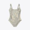 Bañador sin tirantes con estampado Bañador sin tirantes con estampado