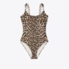 Bañador sin tirantes con estampado Bañador sin tirantes con estampado