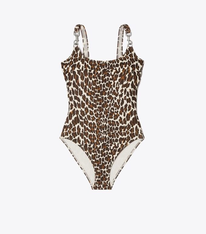 Bañador sin tirantes con estampado Bañador sin tirantes con estampado