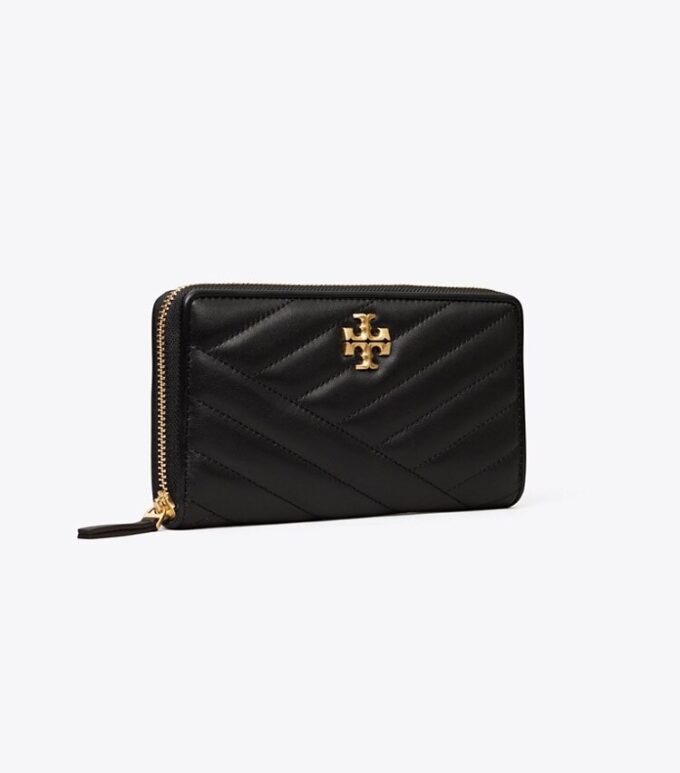 Billetera continental con cremallera Kira Chevron Billetera continental con cremallera Kira Chevron