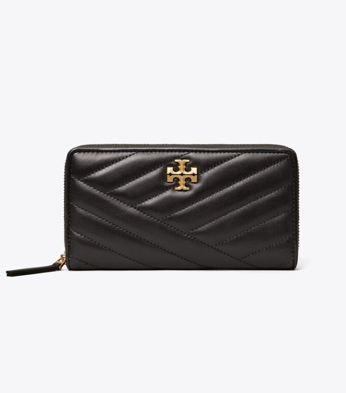 Billetera continental con cremallera Kira Chevron Billetera continental con cremallera Kira Chevron