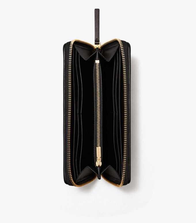 Billetera continental con cremallera Kira Chevron Billetera continental con cremallera Kira Chevron