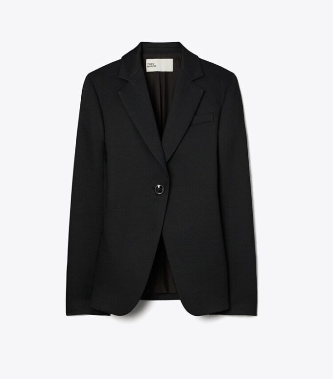 Blazer de crepé texturizado Blazer de crepé texturizado