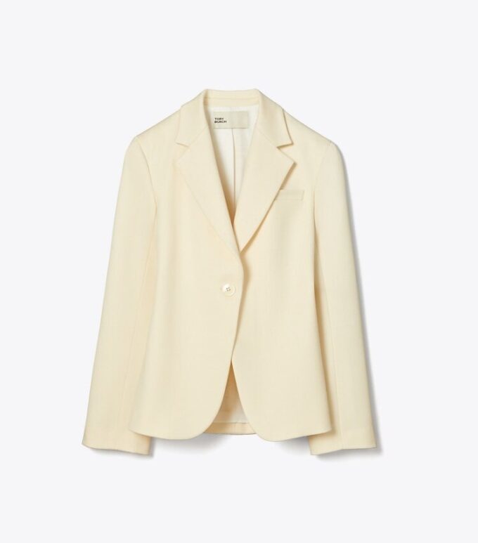 Blazer de sarga entallado Blazer de sarga entallado