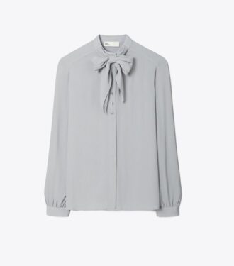 Blusa con lazo de georgette