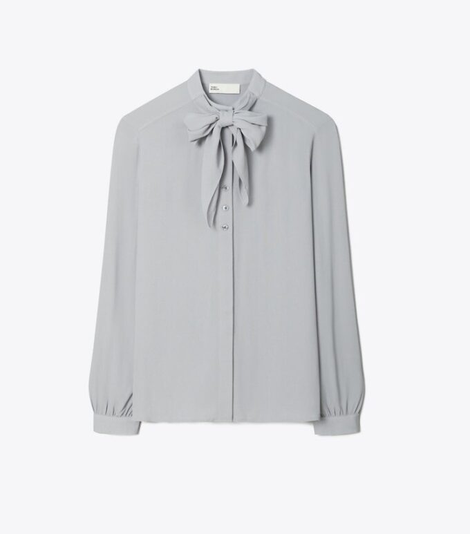 Blusa con lazo de georgette Blusa con lazo de georgette