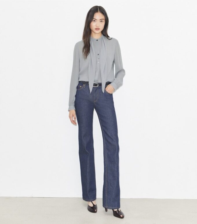 Blusa con lazo de georgette Blusa con lazo de georgette