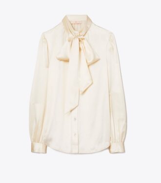 Blusa con lazo de satén