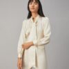 Blusa con lazo de satén Blusa con lazo de satén