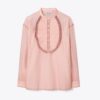 Blusa con volantes en la parte delantera Blusa con volantes en la parte delantera