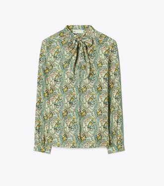 Blusa de seda con lazo