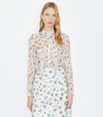Blusa de seda con lazo