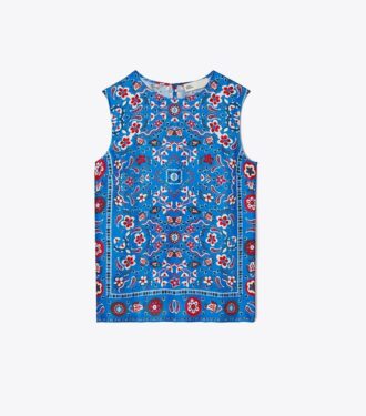 Blusa de seda estampada
