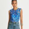 Blusa de seda estampada