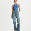 Blusa de seda estampada