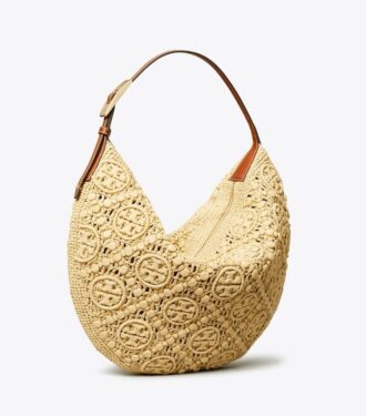 Bolso Balloon con monograma T Monogram en rafia