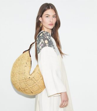 Bolso Balloon con monograma T Monogram en rafia