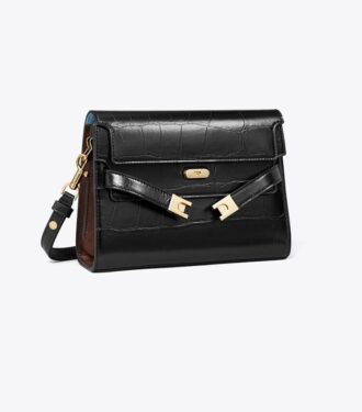 Bolso bandolera con estampado de cocodrilo Lee Radziwill