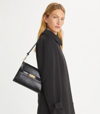 Bolso bandolera con estampado de cocodrilo Lee Radziwill