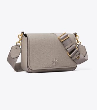 Bolso bandolera con solapa de cuero