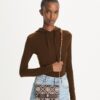 Bolso bandolera con T Monogram en relieve en contraste Bolso bandolera con T Monogram en relieve en contraste