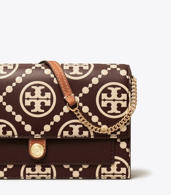 Bolso bandolera con T Monogram en relieve en contraste Bolso bandolera con T Monogram en relieve en contraste