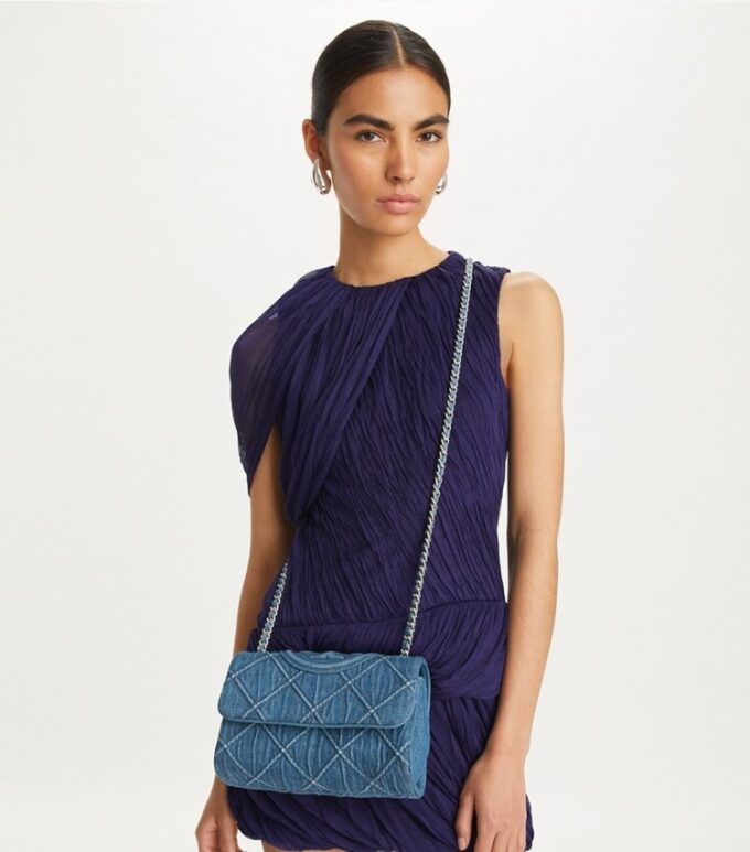 Bolso bandolera convertible Small Fleming Soft Denim