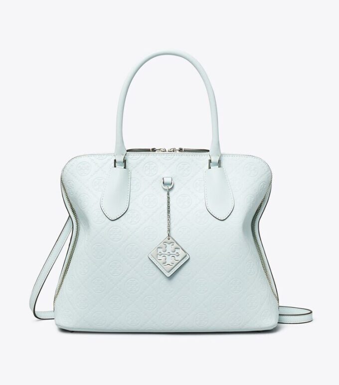 Bolso bandolera de piel T Monogram