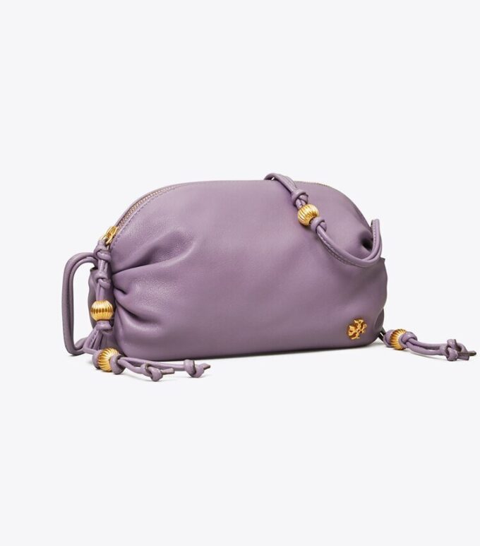 Bolso bandolera mini suave con correa de cuentas Bolso bandolera mini suave con correa de cuentas