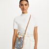 Bolso bandolera para teléfono de denim con T Monogram