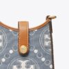 Bolso bandolera para teléfono de denim con T Monogram