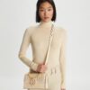 Bolso bandolera pequeño con solapa y tejido de mimbre Miller