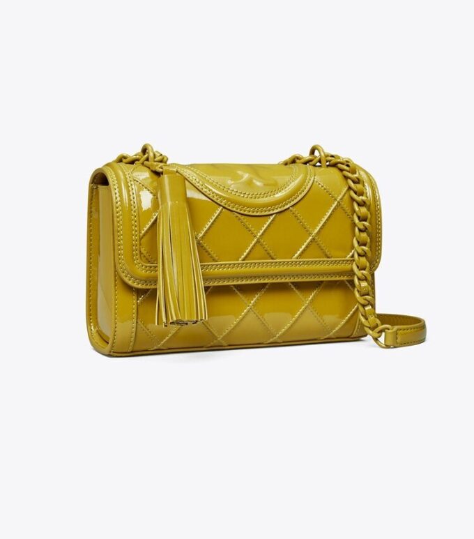 Bolso bandolera pequeño convertible con pliegues patentados Fleming