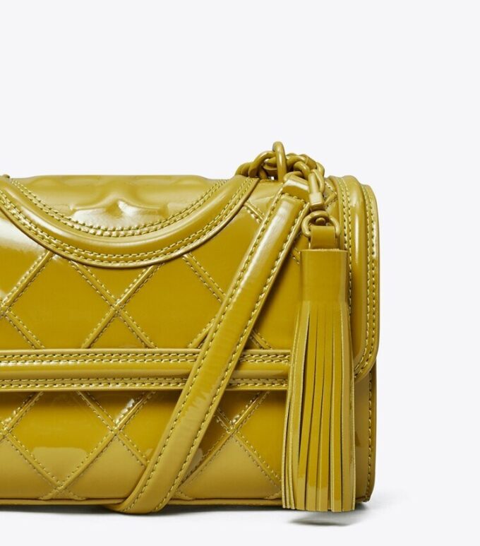 Bolso bandolera pequeño convertible con pliegues patentados Fleming