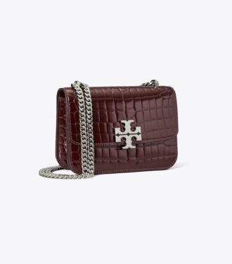 Bolso bandolera pequeño Eleanor con relieve de cocodrilo